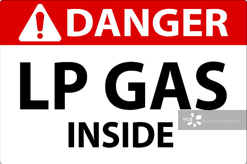 白色背景上的液化石油气危险标志图片素材
