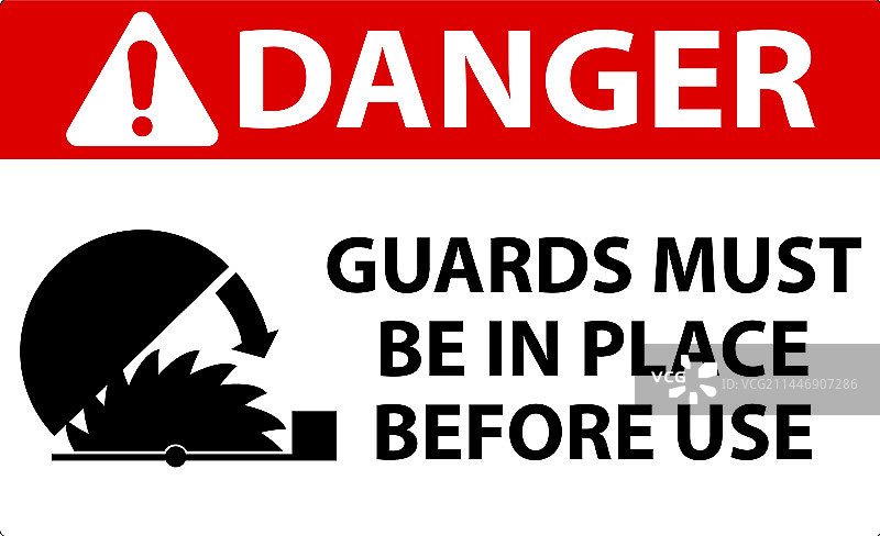 必须安装防护装置危险标志图片素材
