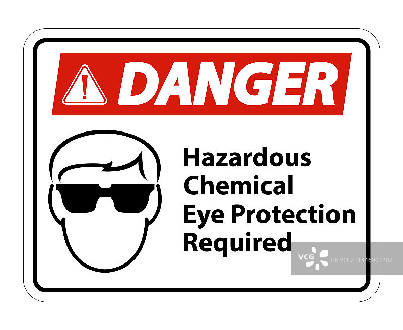 危险有害化学品需戴护目镜图片素材