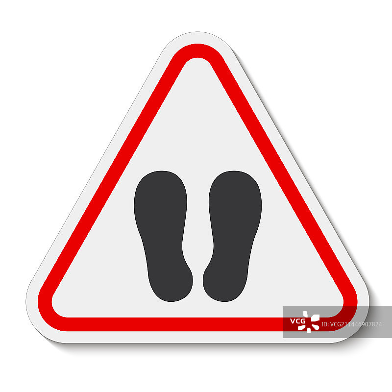 请勿在此处行走或站立标志图片素材