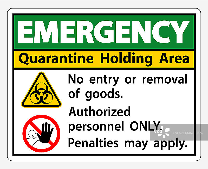隔离区紧急隔离标志图片素材