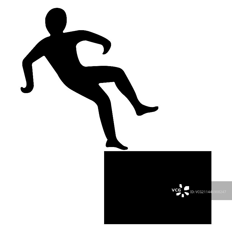 注意高空坠落警示标志图片素材