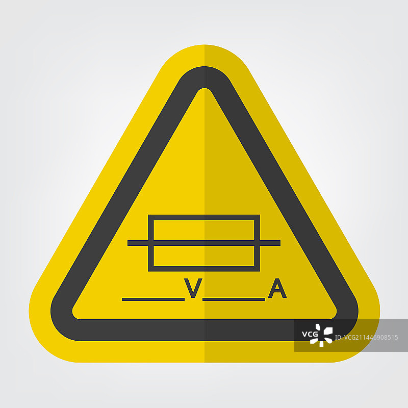 保险丝可写符号在白色上隔离图片素材