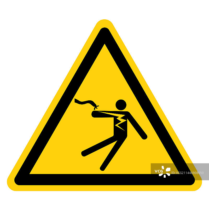 电击触电符号标志图片素材