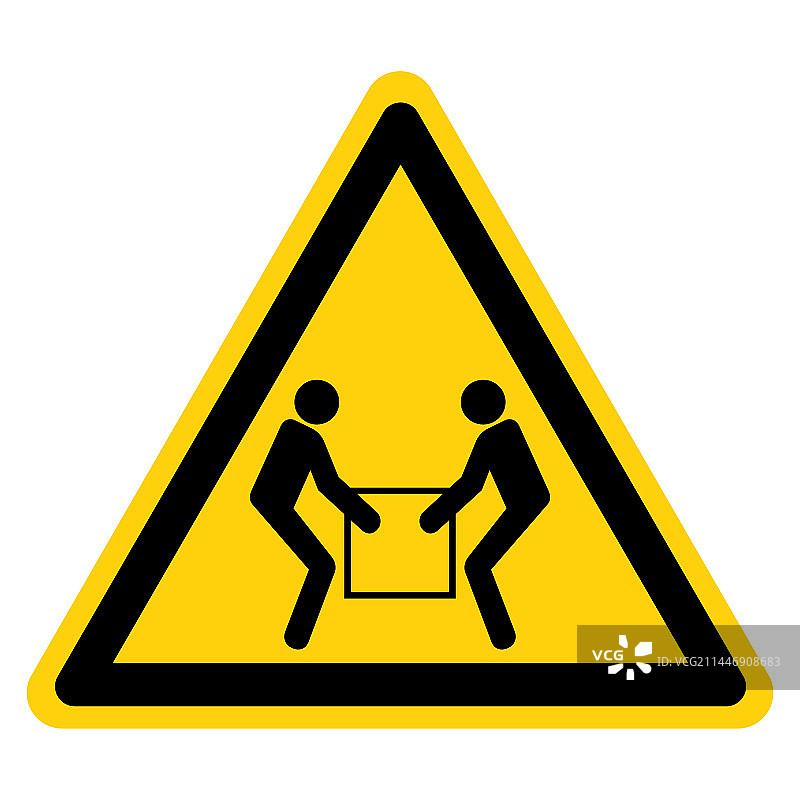 使用双人升降符号标志在白色背景上隔离图片素材