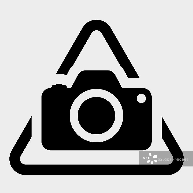白色背景上的相机图标符号图片素材