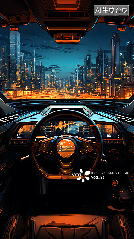 【AI数字艺术】未来飞船驾驶舱科幻场景图片素材