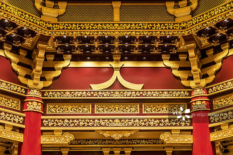 河南省洛阳市隋唐洛阳城明堂天堂景区宫殿室内装饰图片素材