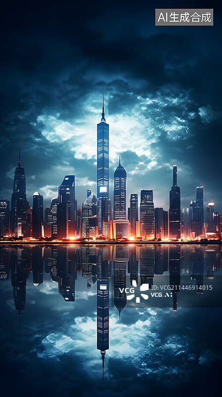 【AI数字艺术】城市风光景象图片素材