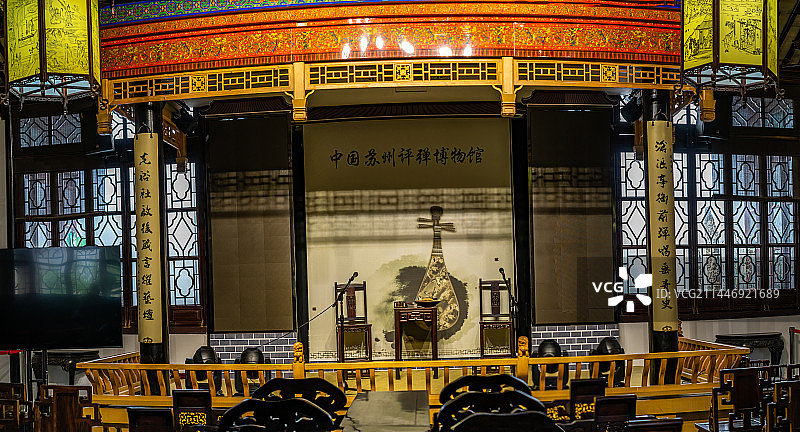 江苏苏州平江路苏州评弹博物馆建筑景点景观图片素材