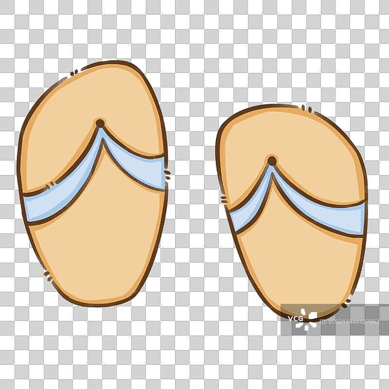 人字拖插画图片素材