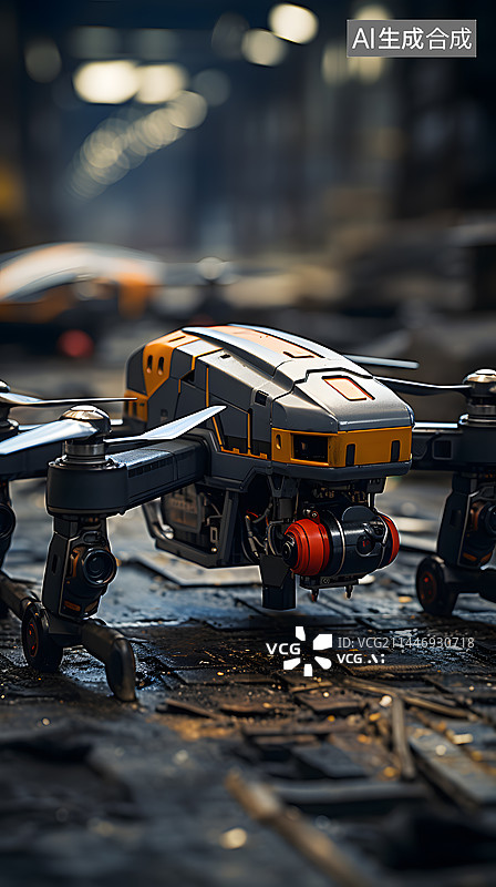 【AI数字艺术】科幻无人机图片素材