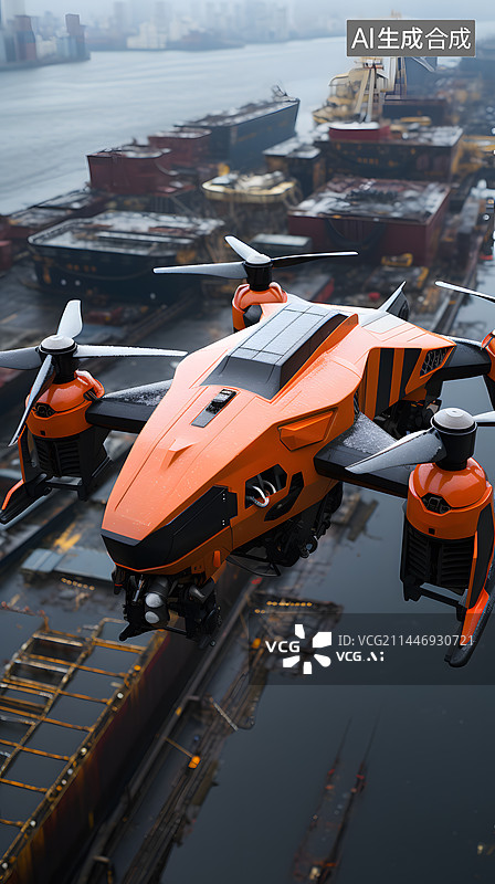 【AI数字艺术】科幻无人机图片素材