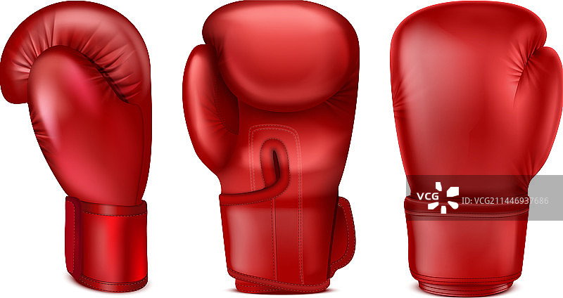 红色拳击手套套装图片素材