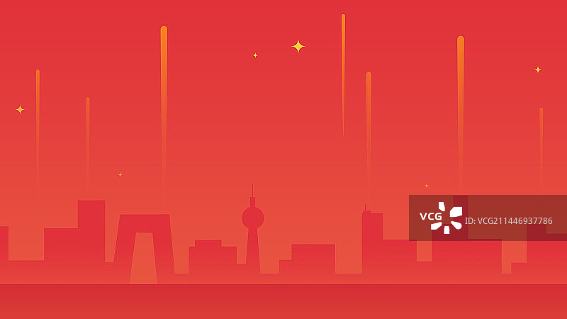 红色城市城镇星空背景图片素材