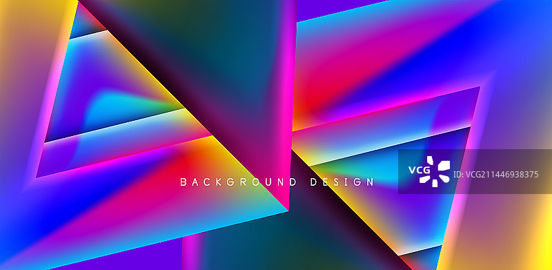 抽象背景与重叠的三角形和图片素材