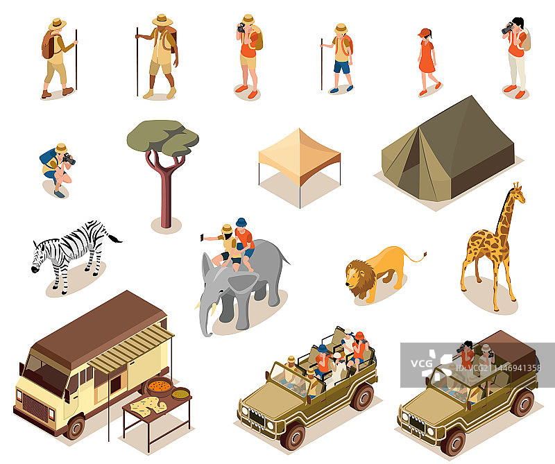 猎游游客套装图片素材