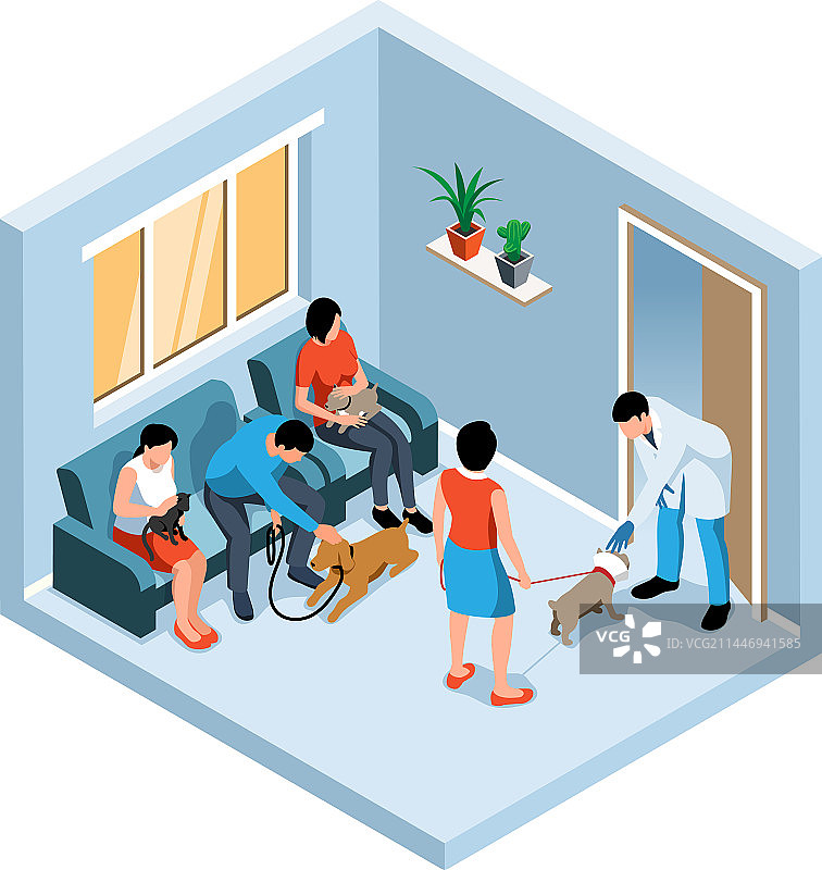 2.5D兽医诊所图片素材