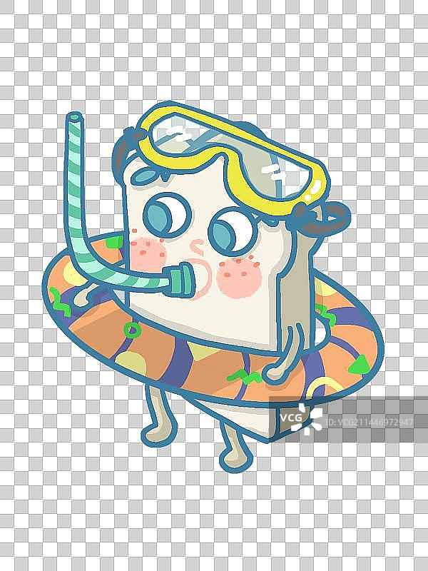 游泳、游泳圈、吐司图片素材