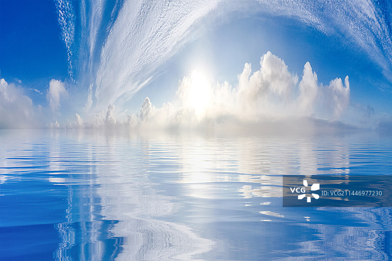 海南三亚蓝天白云图片素材