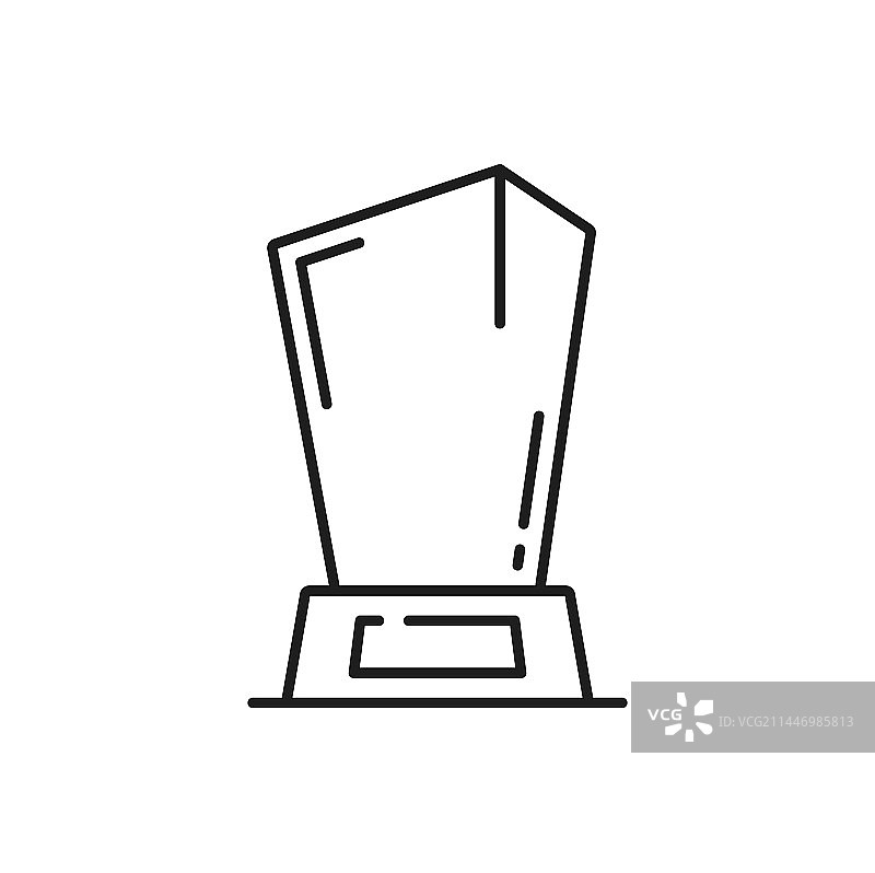 玻璃奖杯线条图标图片素材