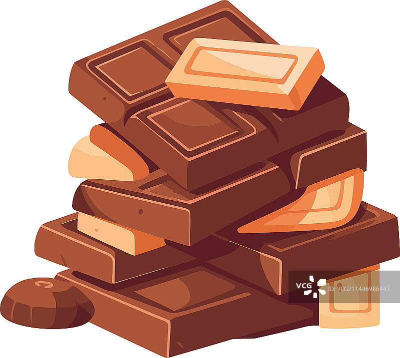 一叠甜巧克力棒图片素材