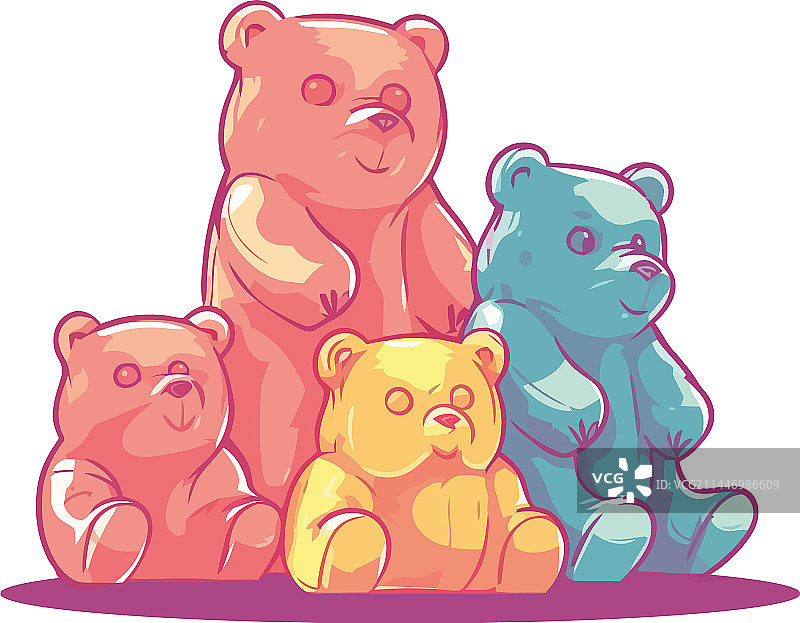 橡皮糖熊设计图片素材