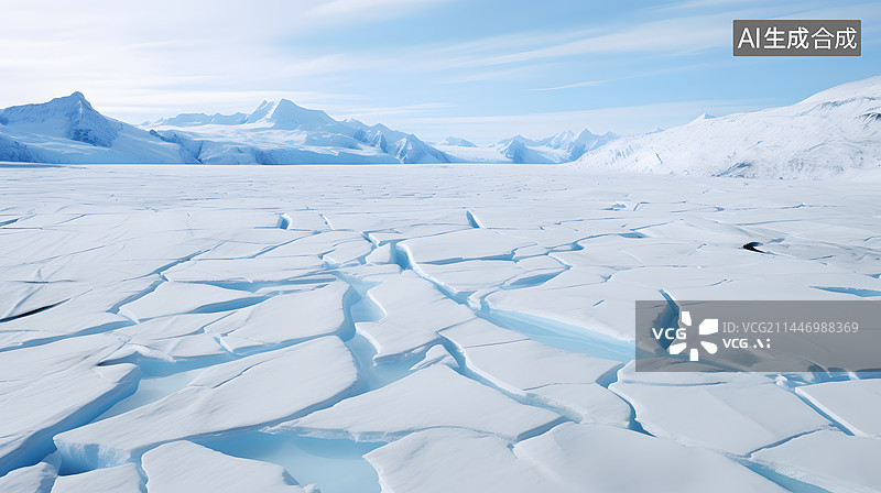【AI数字艺术】冰川纹理裂纹图片素材