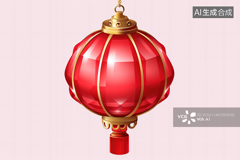 【AI数字艺术】红色背景下的红灯笼特写镜头图片素材