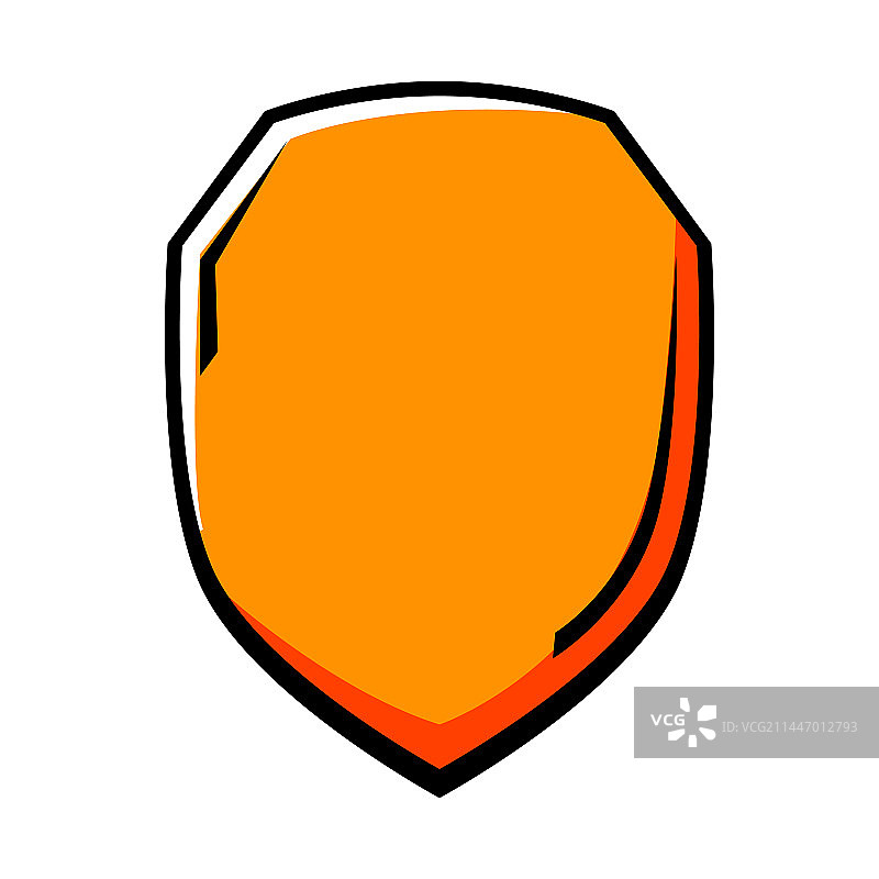 卡通盾牌波普艺术图片素材