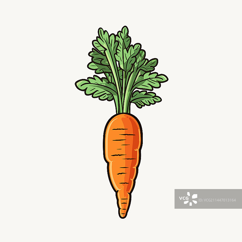 手绘涂鸦风格胡萝卜卡通图片素材