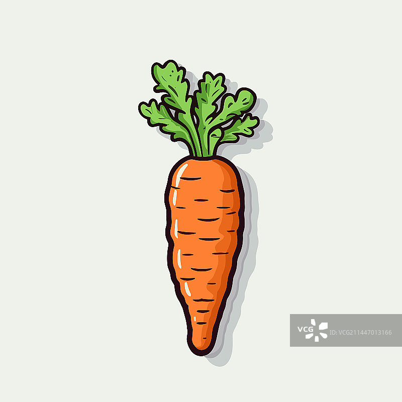 手绘涂鸦风格胡萝卜卡通图片素材
