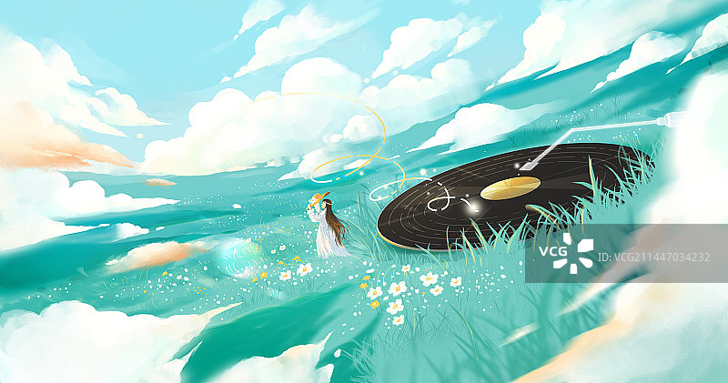 绿色的旋律图片素材