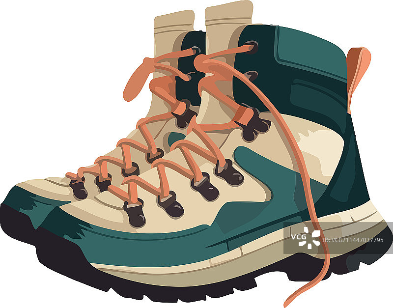 黄色登山靴图片素材