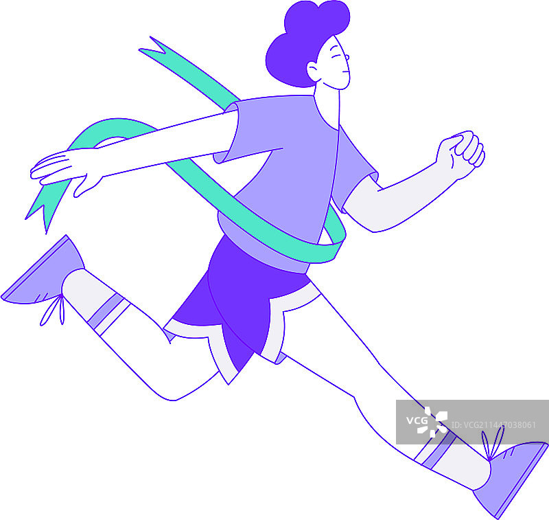 快乐的男人跑马拉松图片素材