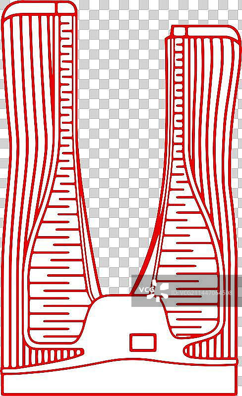 剪纸风格浙江杭州来佛士中心图片素材