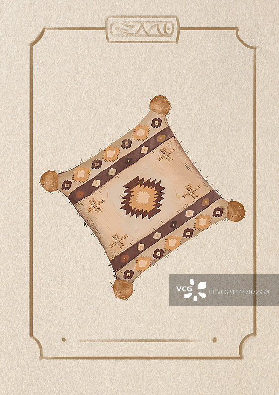 几何棕色系抱枕图片素材