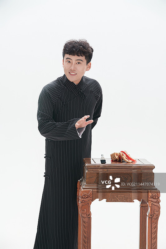 中国传统曲艺相声表演艺术形象图片素材