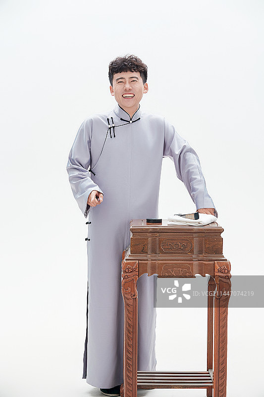 中国传统曲艺单口相声表演艺术形象图片素材