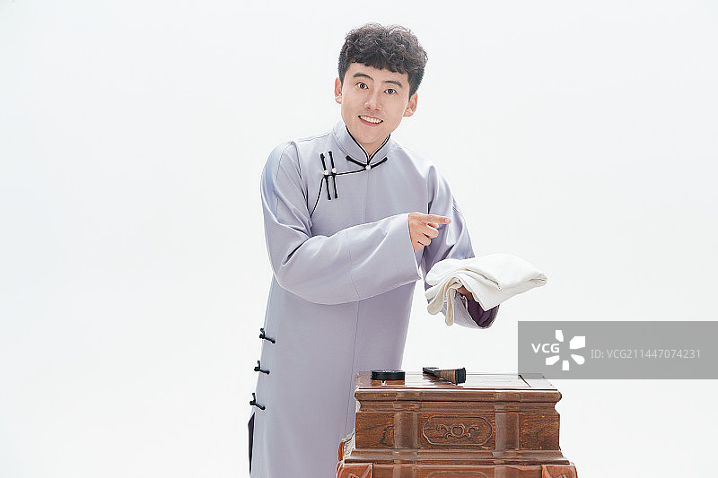 中国传统曲艺单口相声表演艺术形象图片素材