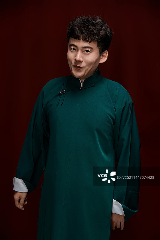 中国传统曲艺相声表演艺人形象图片素材