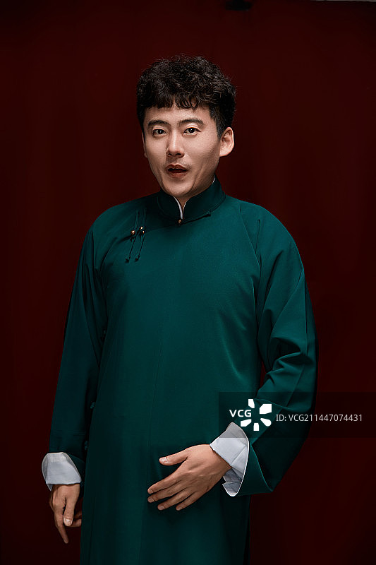 中国传统曲艺相声表演艺人形象图片素材