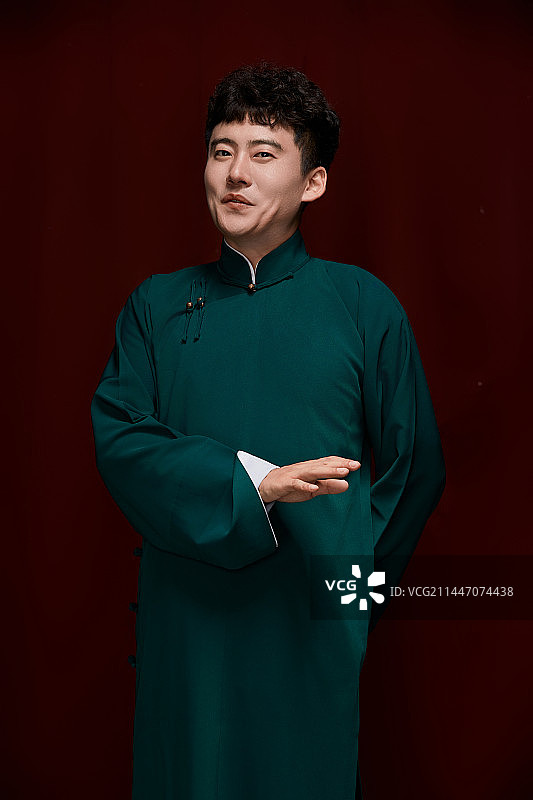 中国传统曲艺相声表演艺人形象图片素材