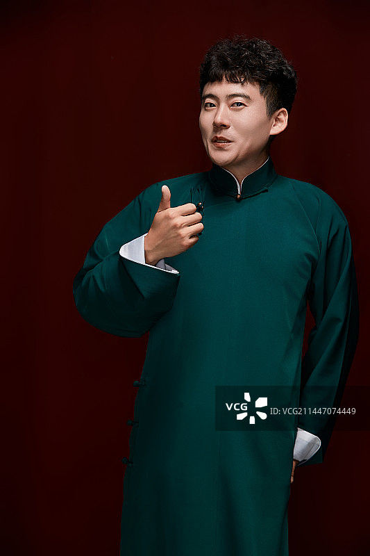 中国传统曲艺相声表演艺人形象图片素材