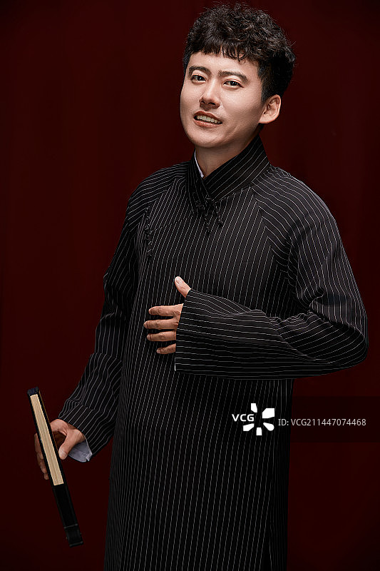 中国传统曲艺相声表演艺人形象图片素材