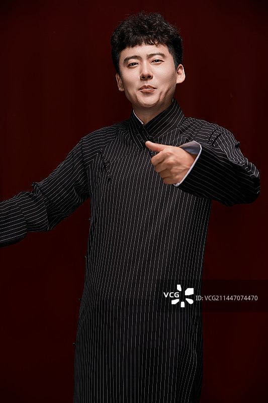 中国传统曲艺相声表演艺人形象图片素材