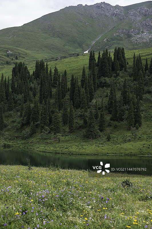 夏日唐布拉仙女湖仙境图片素材