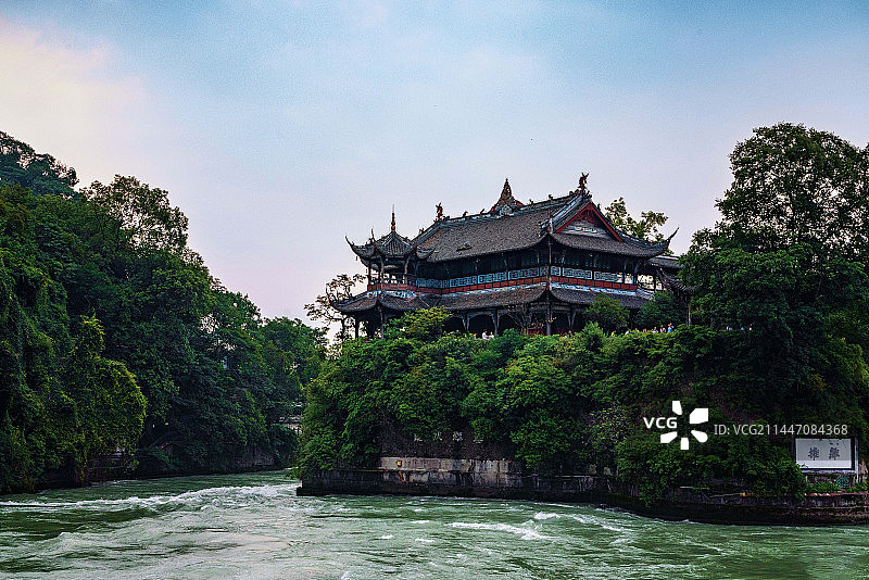 都江堰宝瓶口图片素材