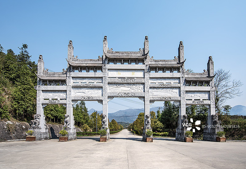江村牌坊图片素材