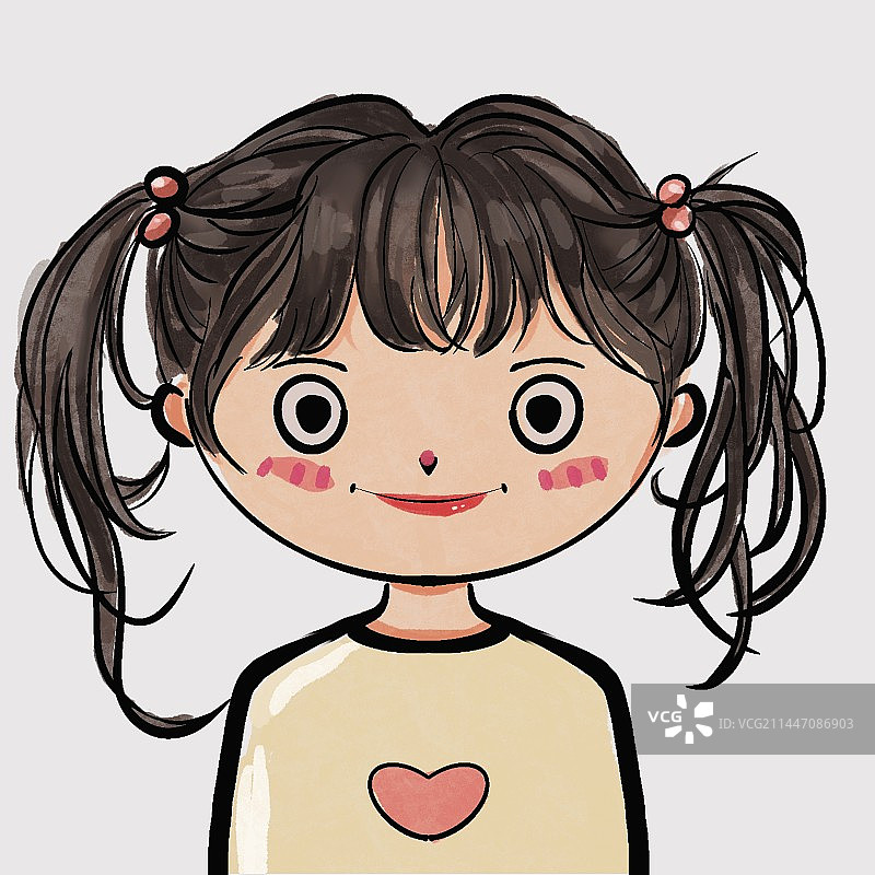 双马尾女孩图片素材